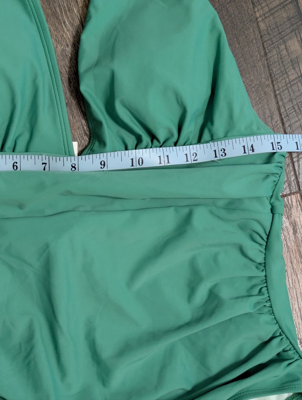 Cupshe Green One Piece Swimsuit XL Ruched Tummy Control Halter Neck Padded NWT - Picture 8 of 9